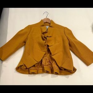 Ruffled front blazer size 4